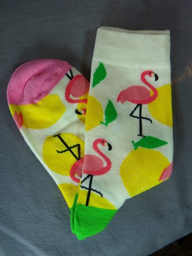 Paire chaussette flamant rose - chaussette,