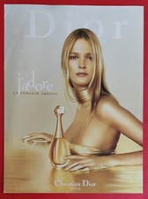 Publicité de presse Parfum J'ADORE de DIOR & Adriana KAREMBEU SAM RONE 2001