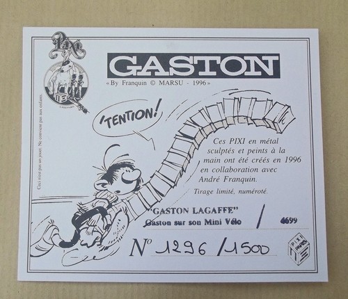 Certificat pixi gaston lagaffe - pixi,