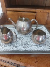 service à the métal argenté