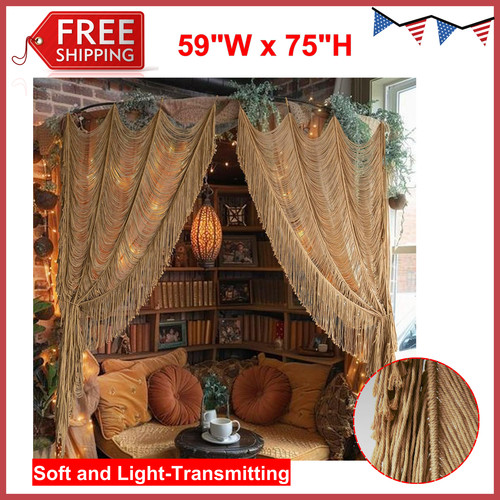 Macrame curtain boho - macrame,