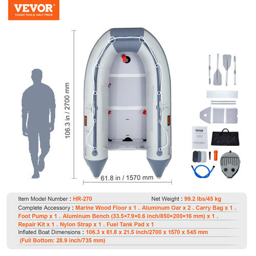Vevor annexe gonflable bateau - annexe,