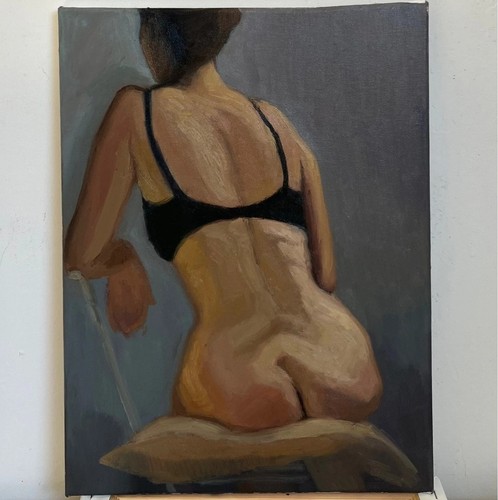 Tableau huile portrait femme - portrait,
