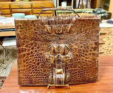 Sacoche Vintage Homme En Crocodile Très Bon État 