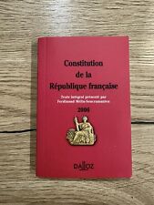 Livre La Constitution de la République française / Dalloz
