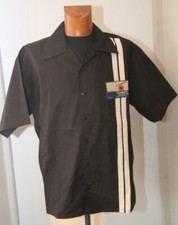 ORIGINAL Chemise Rock  "  BIKER CUIR " noir blanc Havoline XXL  neuf