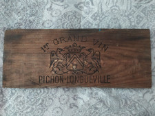 RARE ANCIENNE PLANCHE CAISSE - 1° GRAND VIN PICHON LONGUEVILLE - VINTAGE ANTIQUE