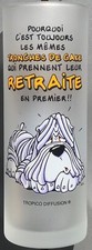 Verre Tronches De Cake Retraite, Humour, Tropico