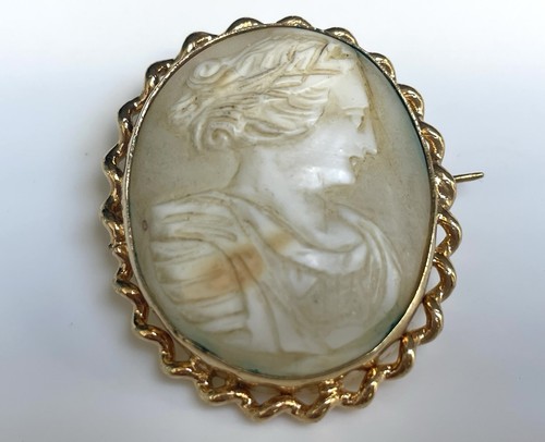 Ancien broche camée femme - camée,