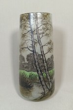 Vase Art Nouveau Émaillé Décor Hivernal Signé Jem "Joseph Mure" Pour Legras 