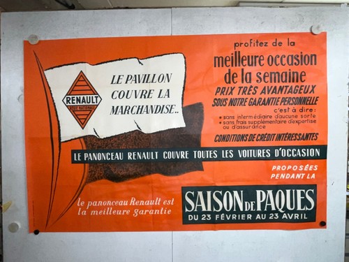 Rare affiche ancienne renault