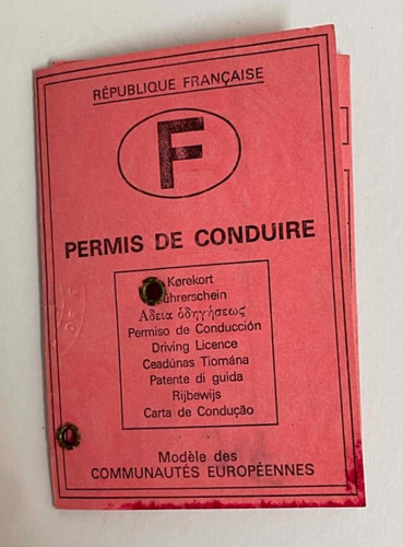 Vieux papier ancien permis - ancien, de
