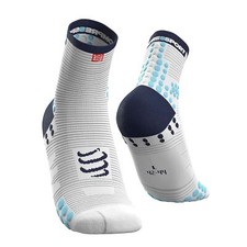 Homme Pro Racing Socks V3.0 High Chaussette Running Blanc/Bleu 42-44 EU