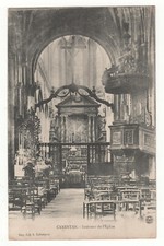 CPA 50 - CARENTAN : INTÉRIEUR DE L'ÉGLISE (MANCHE) ÉCRITE