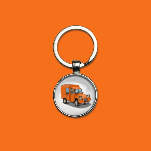 Porte clés citroën 2cv - porte-clés,