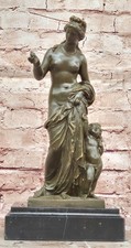 Mythologique Bronze Sculpture De Vénus Et Cupidon Statue Romain Amour Déesse