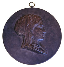 ANCIEN MEDAILLON EN BOIS