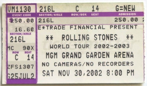 Billet concert ticket stub - , the