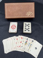 Coffret de 3 Jeux de Cartes Anciens – Grimaud BP – Boîte Façon Cuir – Milieu XXe