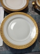 6 assiettes plates porcelaine