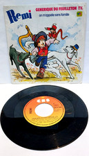 DISQUE VINTAGE 45 TOURS remi sans famille culte générique CHANSON VINYLE série