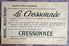 BUVARD - LA CRESSONNÉE APÉRITIF AUX PLANTES - JOINDRE L'UTILE À L'AGRÉABLE...
