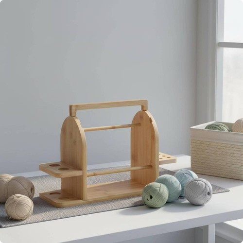 Porte laine rotatif bois - rotatif, en