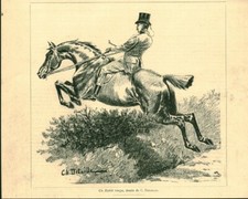 Gravure ancienne 1885 un Habit