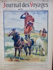 1900 1914 PATAGONIE CHASSE AU GUANACO INDIENS TCHUELCHES 1 JOURNAL ANCIEN