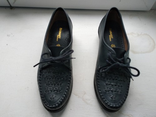 Chaussures femme cuir bleu - en,
