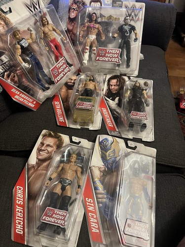Mattel wwe wrestling then now - then,