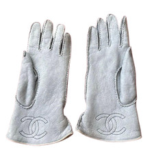 CHANEL Gloves Light Blue