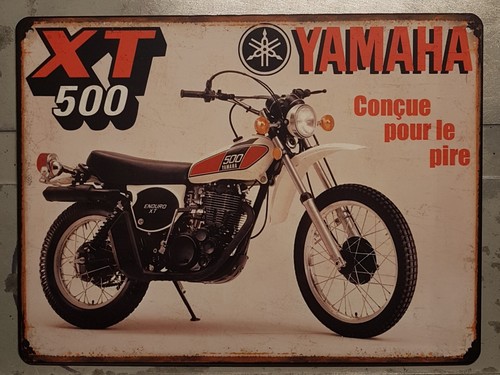 Plaque métal vintage yamaha - plaque,