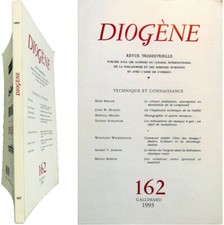 Diogène n°162 Technique et Connaissance argent dans littérature russe masque gaz