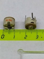 Condensateur VARIABLE TRIMMER CAPACITORS 10/ 60 pF Nos Lot de 2 Pieces C12H42/3