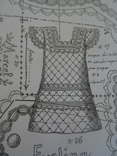  ANCIEN PATRON LA POUPEE MODELE 34 & 40CM ROBE ELGANTE & SOULIERS  juin 1878