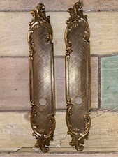 1 Paire De Plaque De Porte En Bronze Vintage 