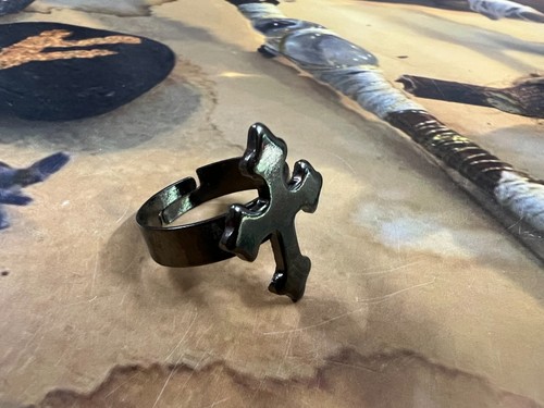 Bague bête croix égyptienne