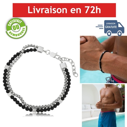 Bracelet double rangée - , homme