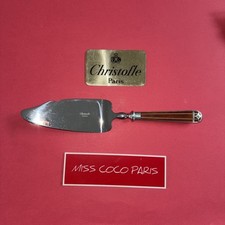 PELLE  TARTE TRANCHANTE CHRISTOFLE TALISMAN SIENNE METAL ARGENTE 26 CM TBE