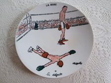 11. LA DEFAITE Assiette LA BOXE F.M. Made in France illustrateur Charles Genty