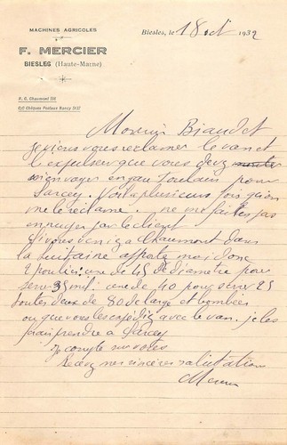 Ancienne lettre machines - lettre,