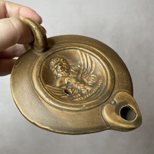 Lampe à huile ganymède en terre cuite reproduction gallo-romaine