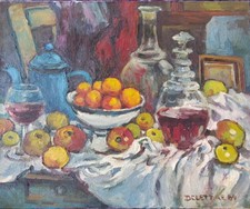 Bernard DELETTRE (1937) HsT 50x61cm Fauvisme Ecole de Paris Normandie Honfleur