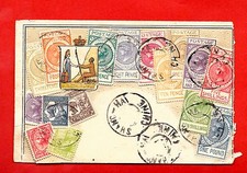 CHINE IMPÉRIAL-LANNIEUX-FINISTÈRE-CARTE PHILATÉLIQUE-ENTIER POSTAL-FAUX TIMBRES