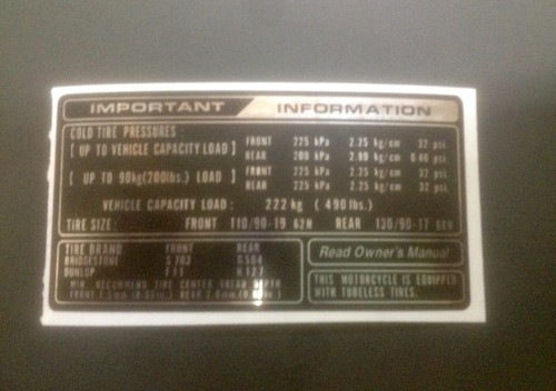 Gl1000 1100 tire info - -tire,