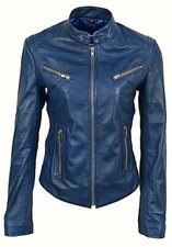 Veste en cuir d'agneau souple