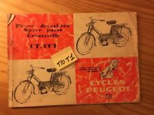 Peugeot CT VCT 1971 catalogue pièce détachée spare parts list cyclomoteur