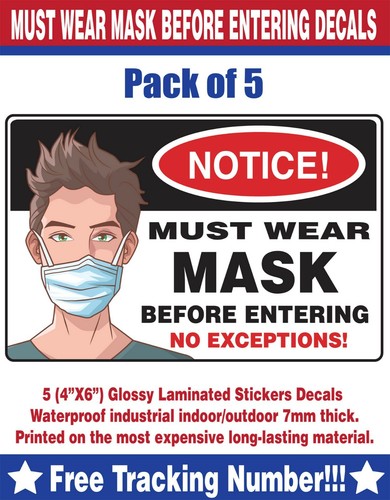 Must wear mask - must, 6