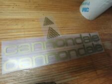 Ensemble d'autocollants autocollants en or Cannondale x4 vieilles lettres ver...